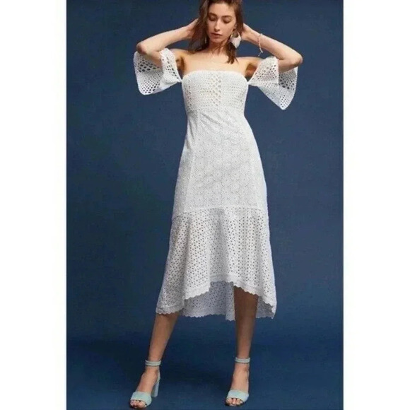 147 NWT Farm Rio White Eyelet Dress - Picture 1 of 5